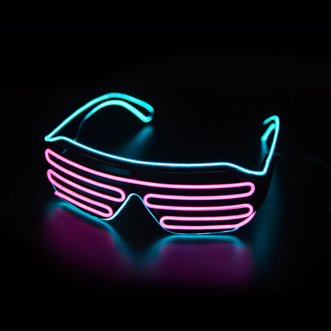 Glow In The Dark Party Glasses - LED 光るメガネ Gafas 発光ブリルネオンクリスマスグローサングラス点滅ライトガラスパーティー用品小道具衣装新しい