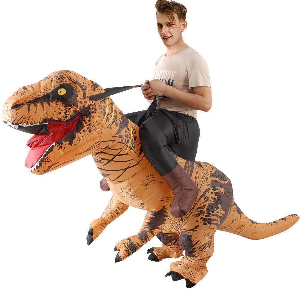 Inflatable Dinosaur Costume Adult - 大人のためのインフレータブルコスプレコスチューム、面白い乗馬恐竜、ジュラシック期間t-rex、ファンシードレス、ハロウィーンカーニバルテーマパーティー