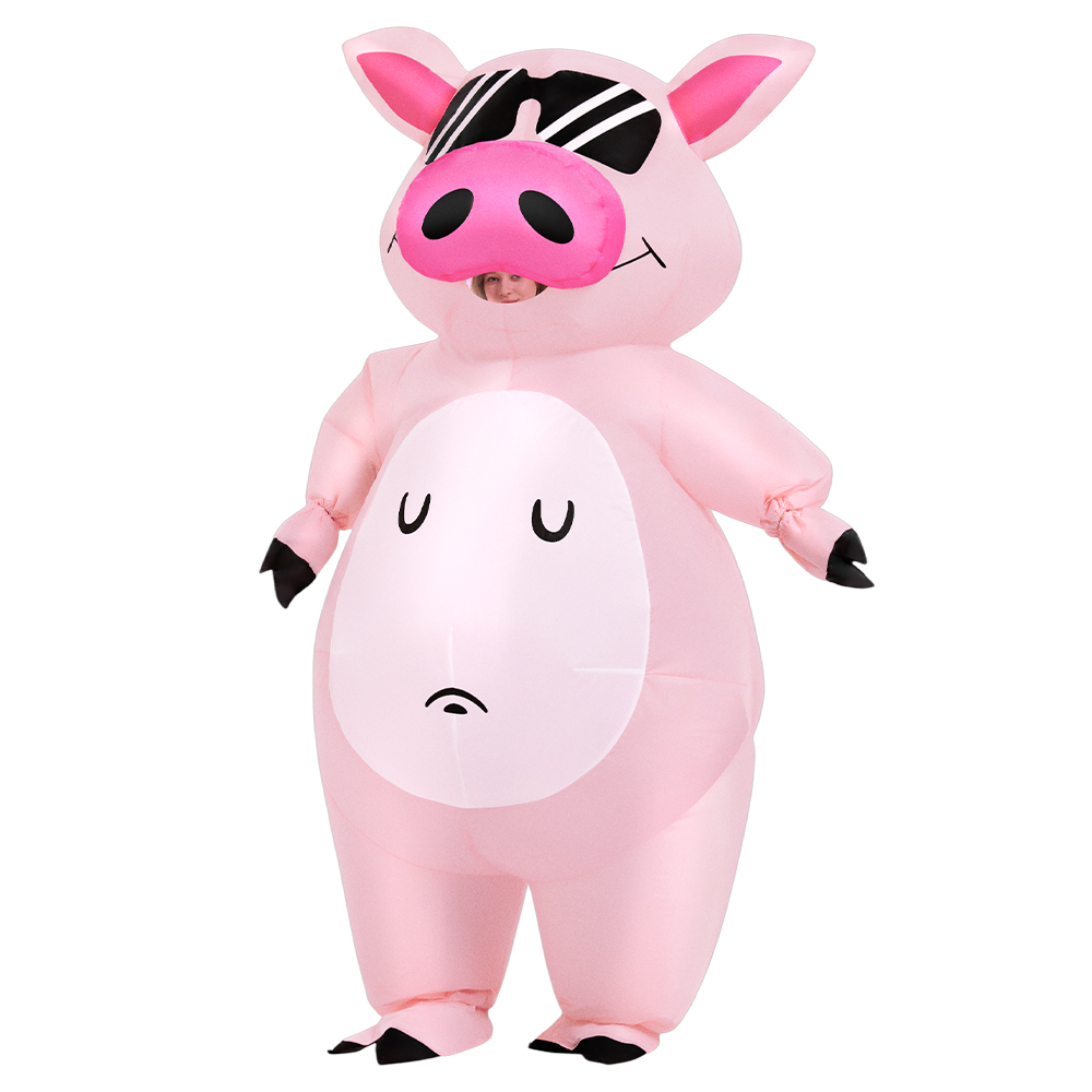 漫画動物子豚のインフレータブルコスチューム アニメピンクスー - Costumes のレビューと価格