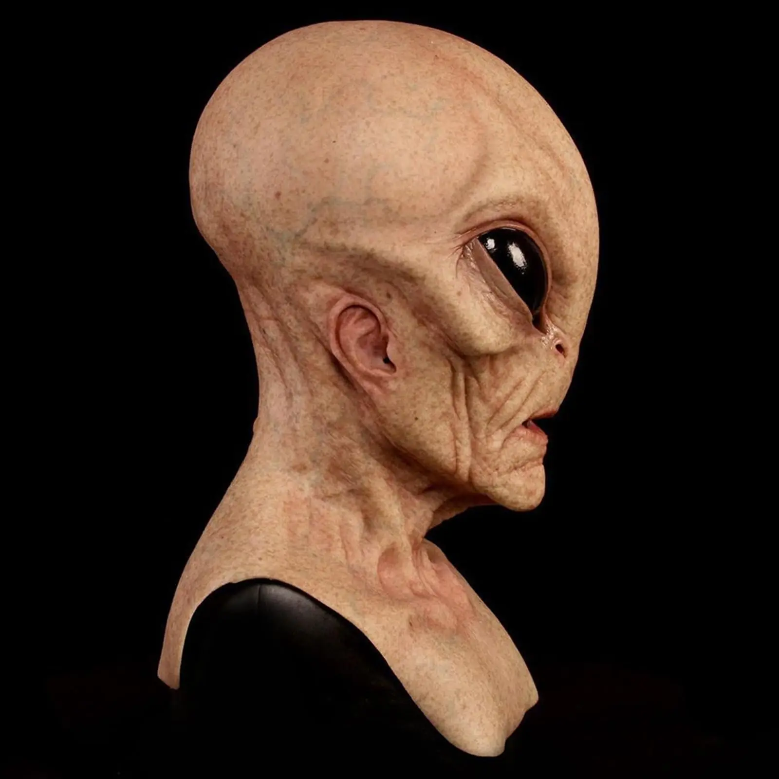 ハロウィーン用エイリアンマスク。リアルな悪魔風ラテックスマス - Latex Alien Mask Realistic のレビューと価格