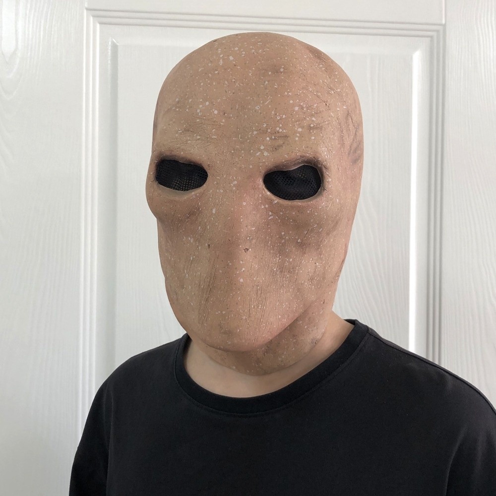 顔のない男のハロウィーン用スレンダーマンマスク。無毒素材を使 - Latex Alien Mask Realistic のレビューと価格